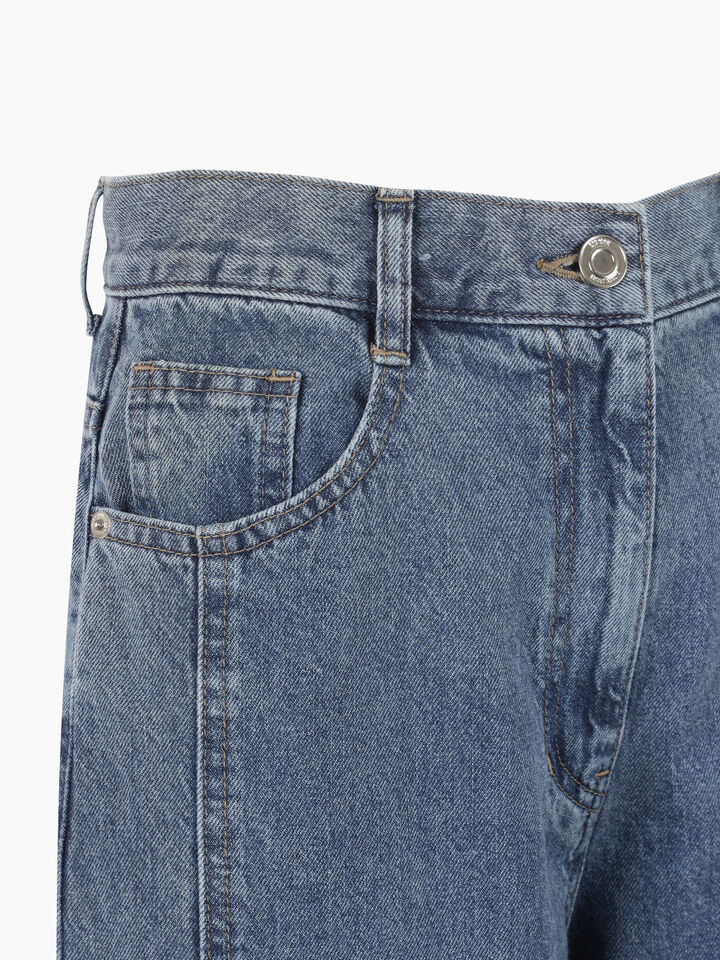 Blue wide leg jeans  - sisley k jeans regular - Blue | Sisley K image number 3